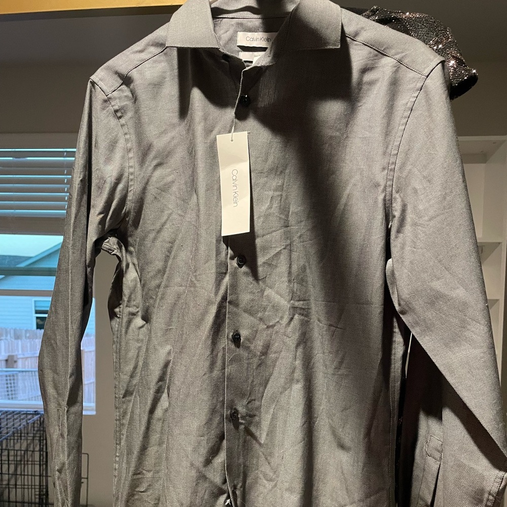 Grey Calvin Klein button up